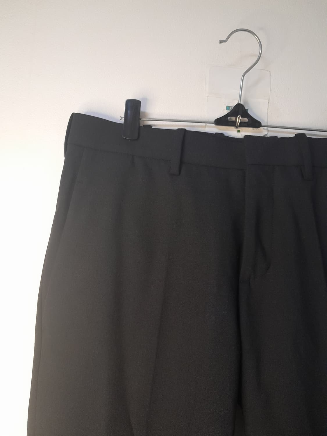 닐바렛 블랙 밑단지퍼 울 슬랙스 46/30"~31" 상품이미지3