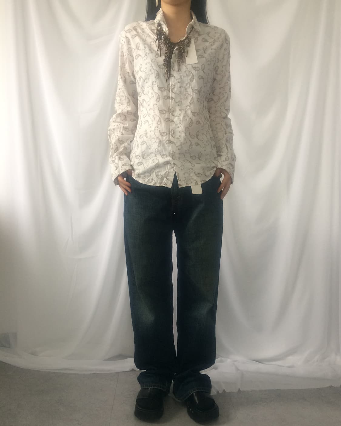 Epoca embroidery pattern shirt 상품이미지1