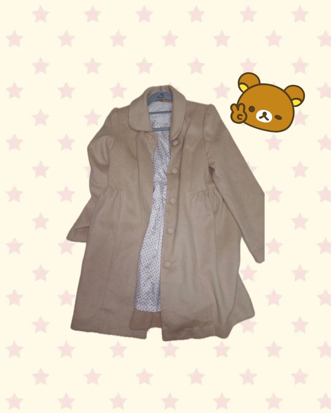 도트안감 리락쿠마 코트 상품이미지1