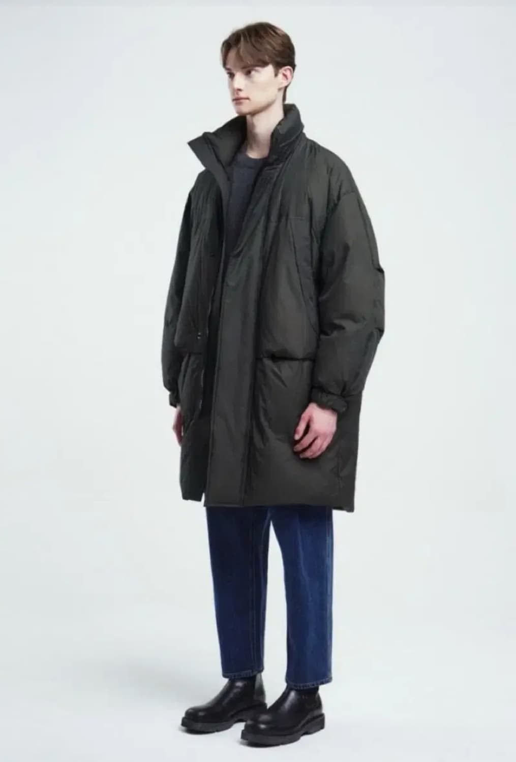 타임옴므 롱 구스다운 카키 105 상품이미지1