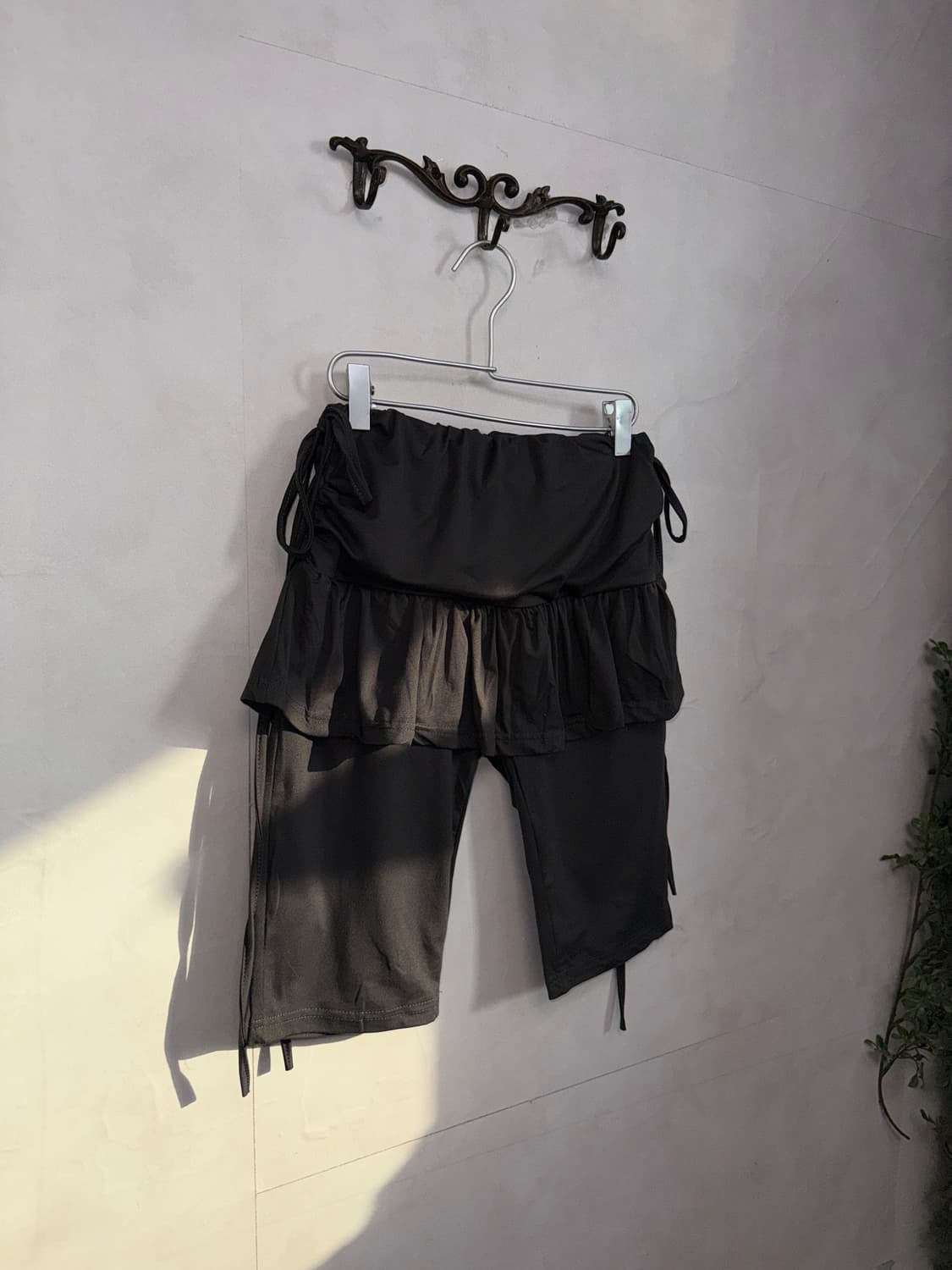 Charcoal biker shorts shirring sk/pt 상품이미지2