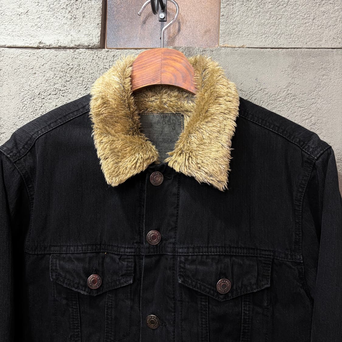 AMX AND FITCH 쉐르파 블랙 데님 자켓 (L) 상품이미지2