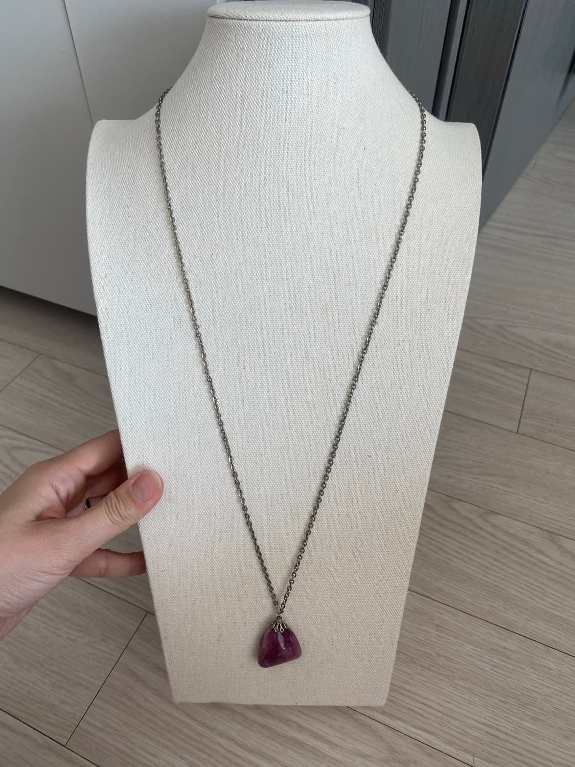 빈티지 자수정 롱 목걸이 상품이미지6