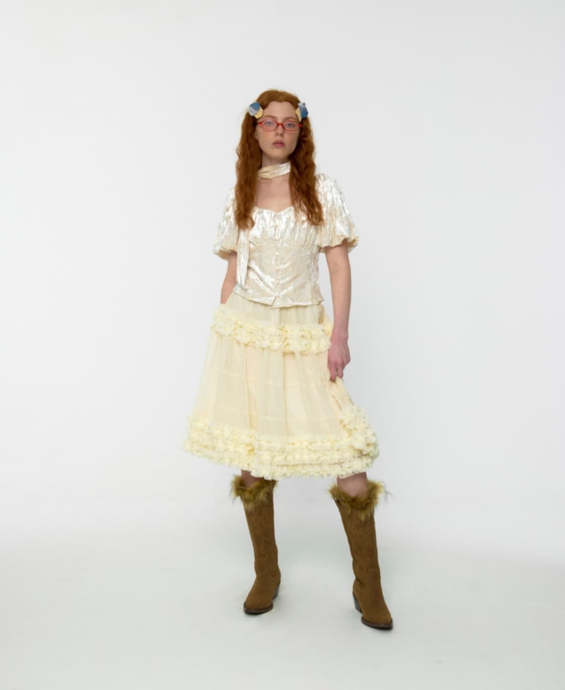 Loulouseoul Coy Cancan Frill Midi Skirt 상품이미지1