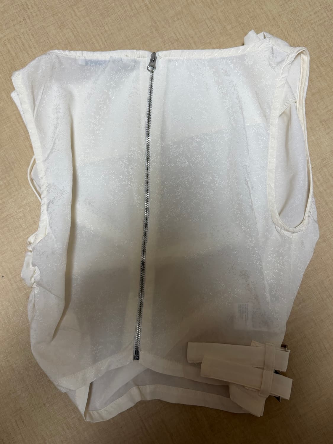 에트오소메 draped belt satin tank top 상품이미지3