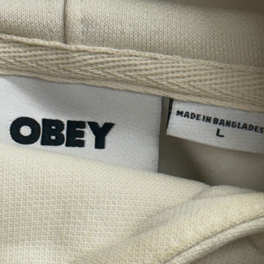 오베이 OBEY 아이보리 후드티 L 상품이미지2