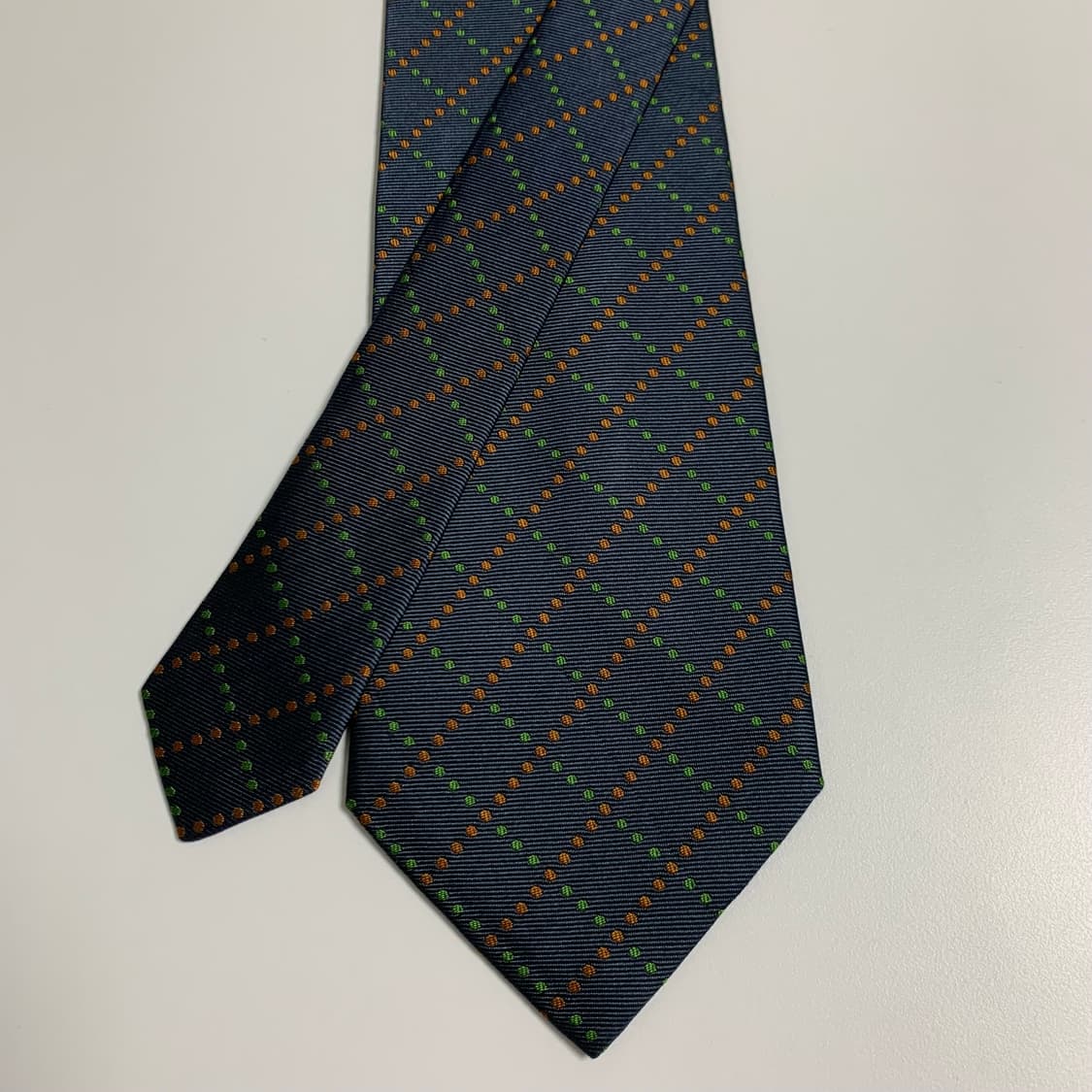 입생로랑(YSL) 체크디자인 명품 100실크 정장넥타이 A+등급 상품이미지4