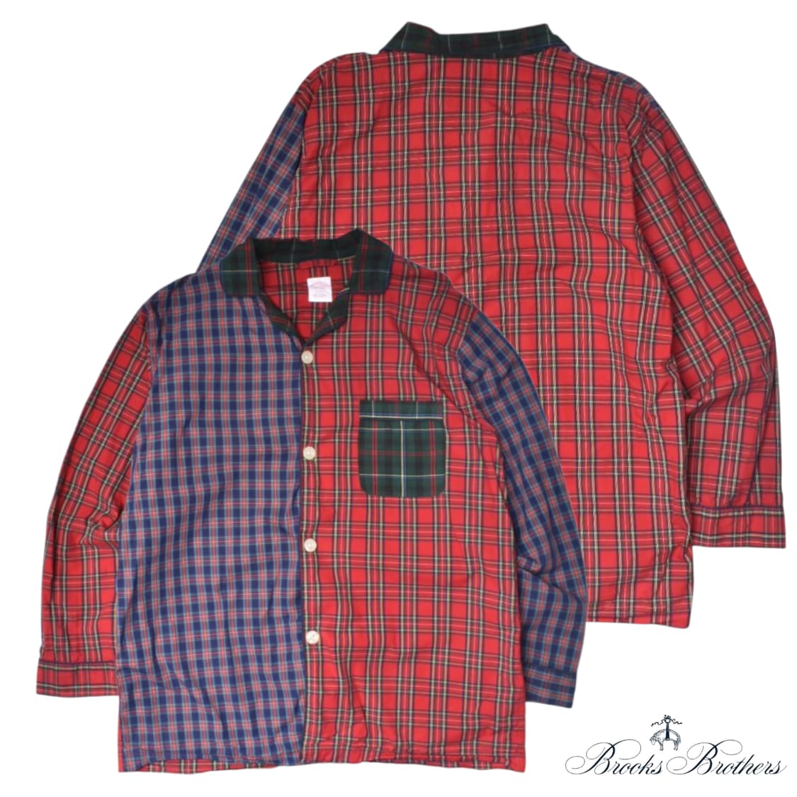 브룩스 브라더스 파자마 체크 셔츠 M 상품이미지1