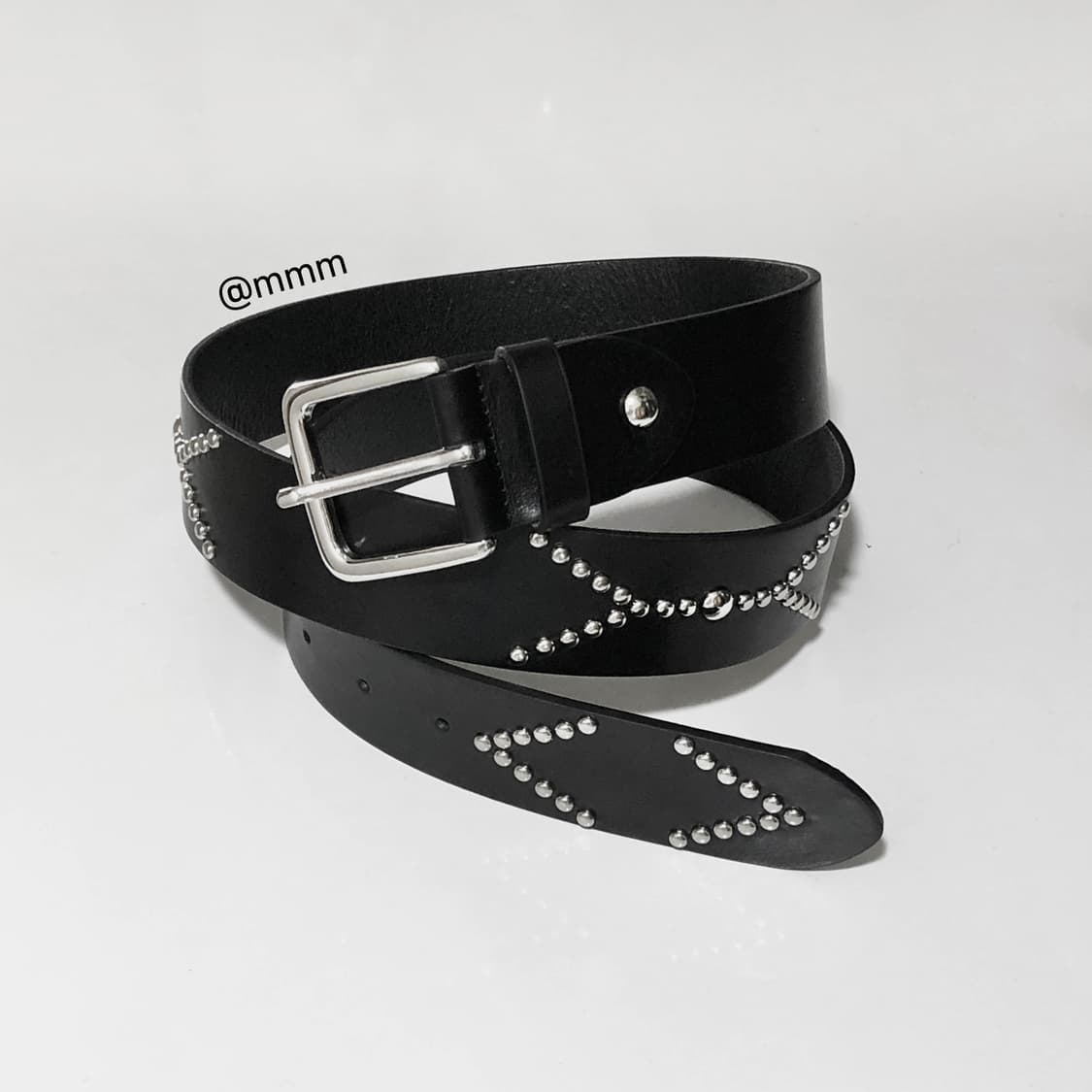 (unisex) 이태리가죽 스터드 벨트 상품이미지2