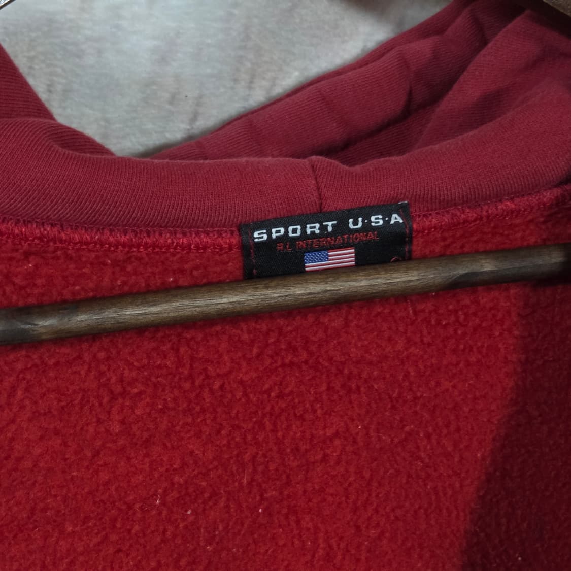 레터링 패치 올드스쿨 레드 후드집업 상품이미지9