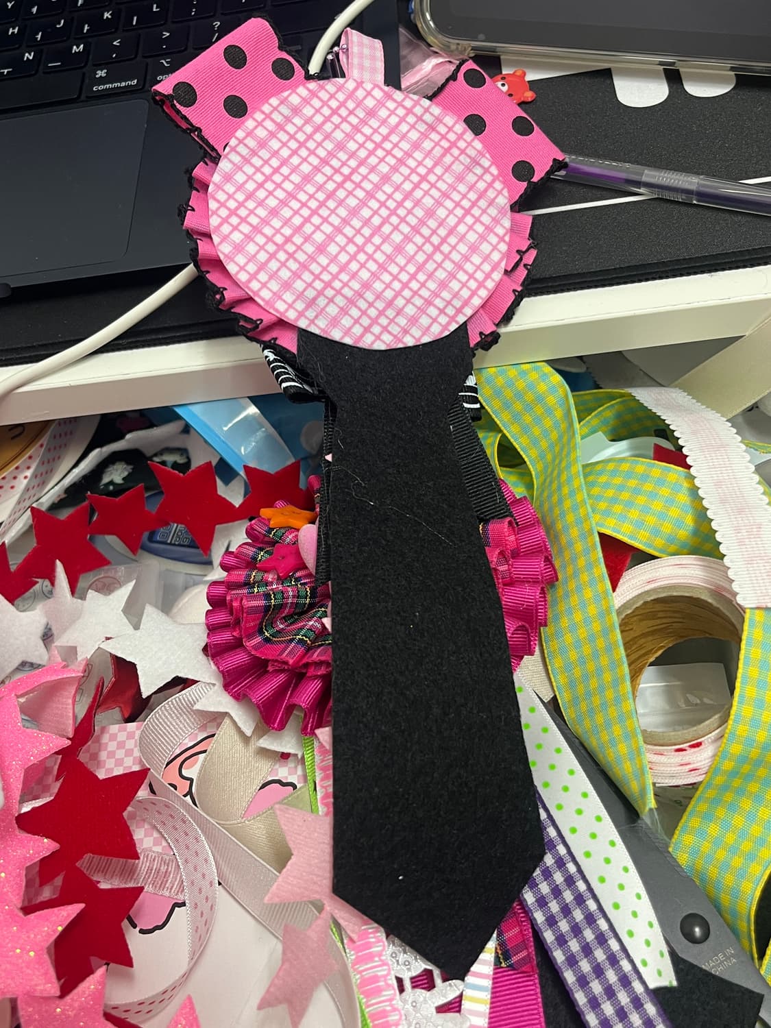 핫핑크 넥타이 쥐돌이 로제트 키링 ⭐️ 상품이미지7