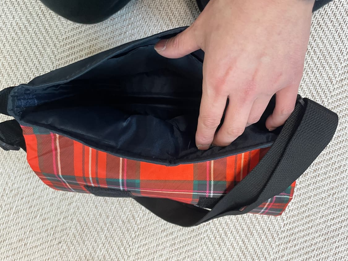 빈티지 스코틀랜드 타탄체크 나일론 크로스백 J03897 상품이미지4