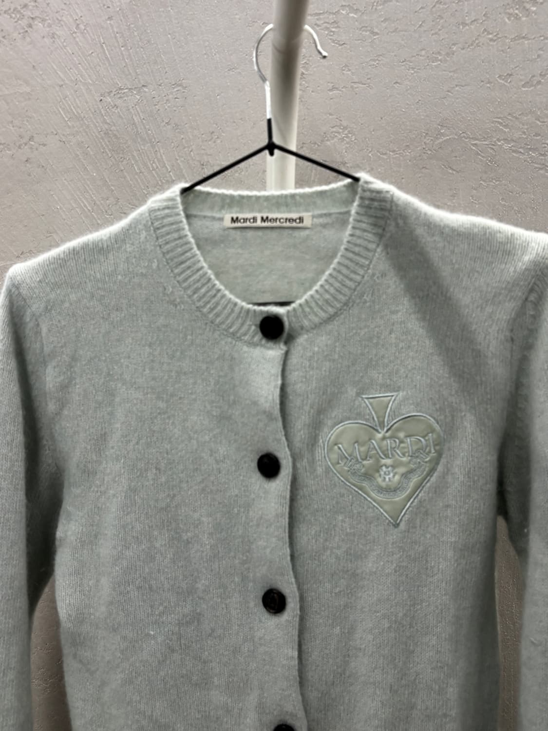 마르디 메크르디 캐시미어 가디건 민트 one size 상품이미지3