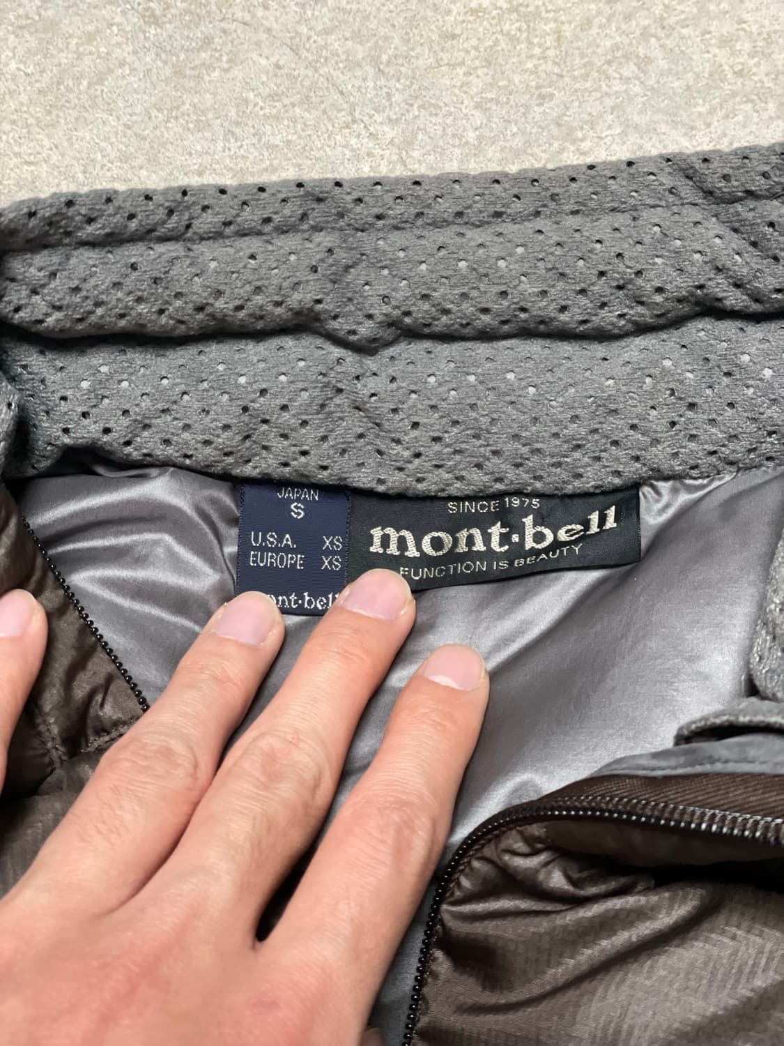 빈티지 몽벨 라이트 알파인 구스 다운 패딩 자켓 초코 브라운 모카 무스 상품이미지5