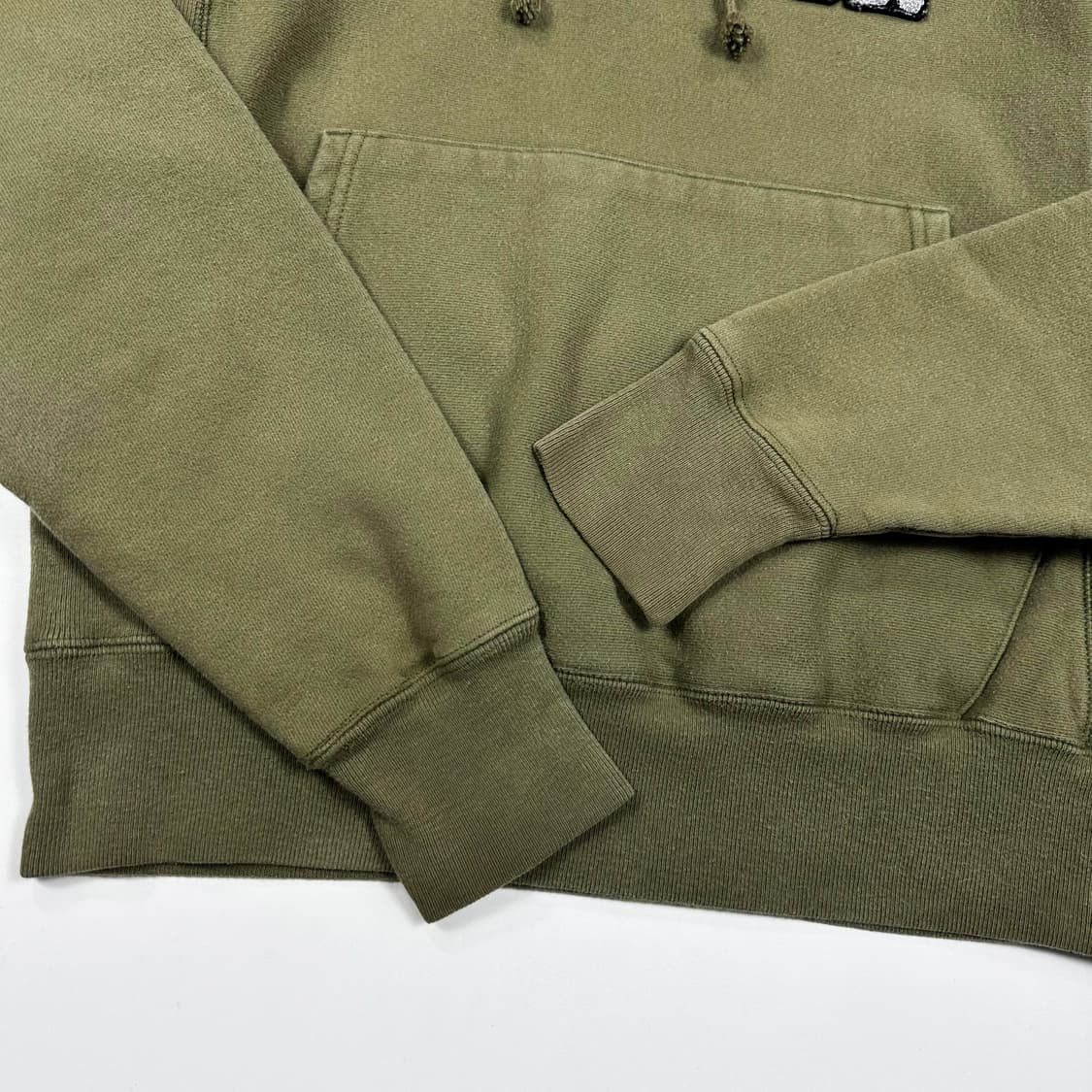 챔피온 리버스위브 레터링 카키 후드티 (S) 상품이미지5