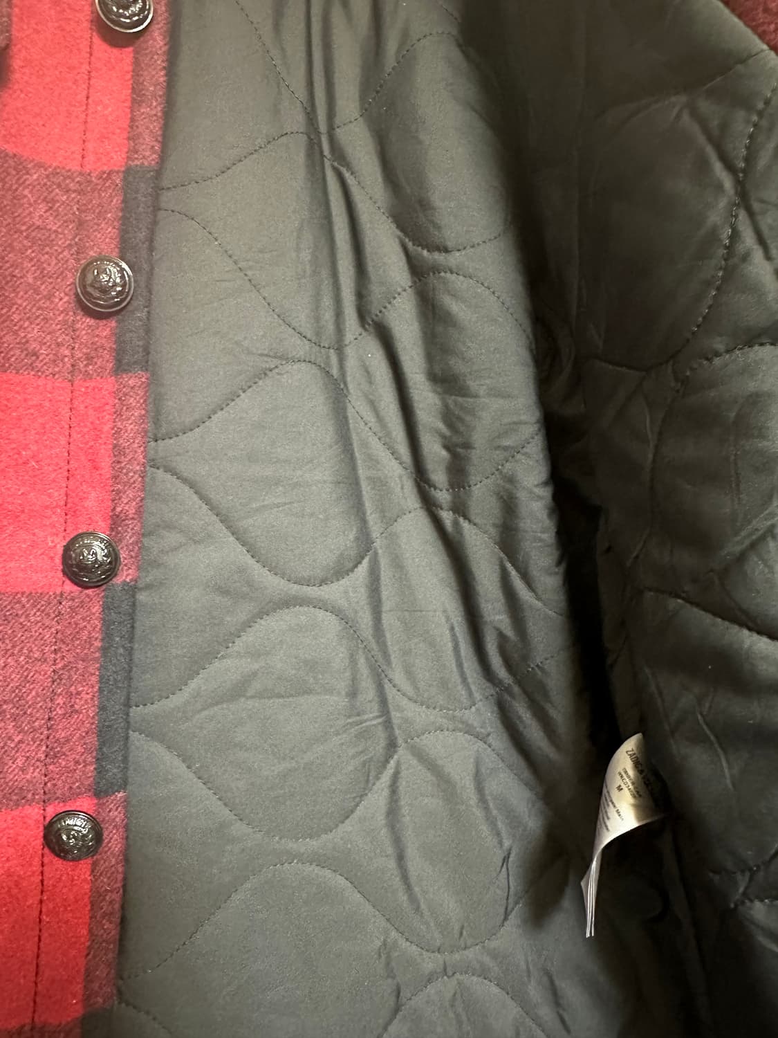 쟈딕앤볼테르 레드 블랙 체크 셔츠 울누빔자켓 상품이미지5