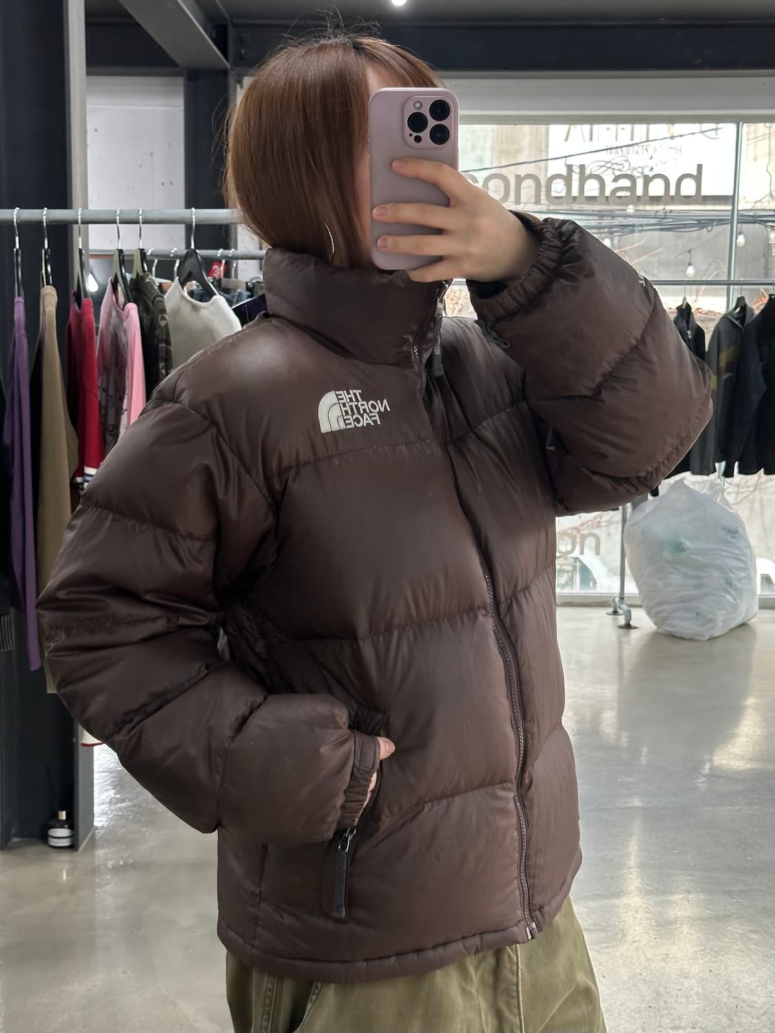 노스페이스 90s 눕시 패딩 초콜렛 상품이미지2