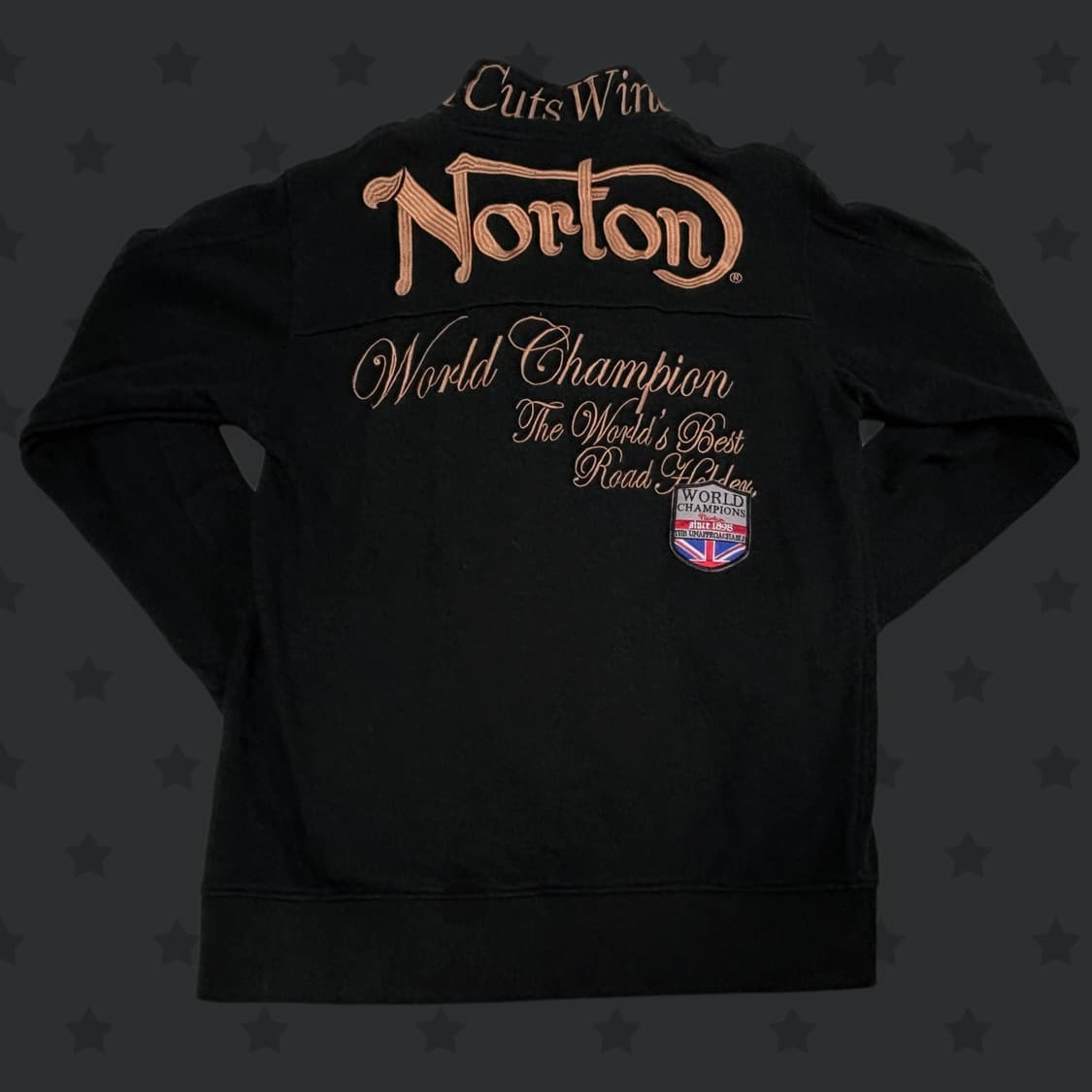 Norton 노턴 펑크 포인트 블랙 카라 레터링 자켓 집업 상품이미지1