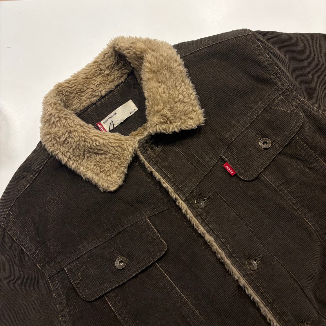 [L] 리바이스 코듀로이 쉐르파 트러커 자켓 브라운 C62 상품이미지3
