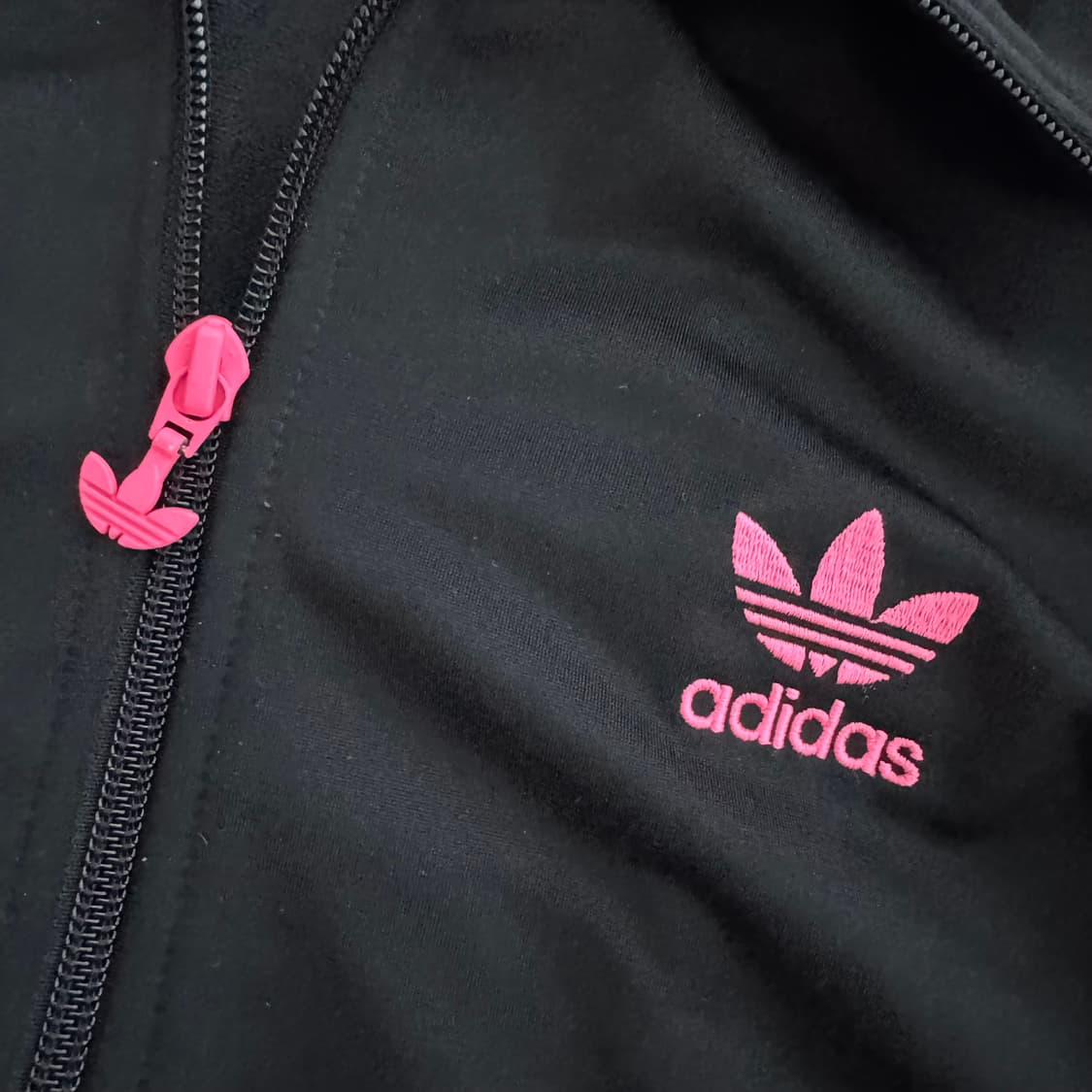여성 아디다스 블랙 핑크청록라인 트랙탑져지 100 희국템 상품이미지4