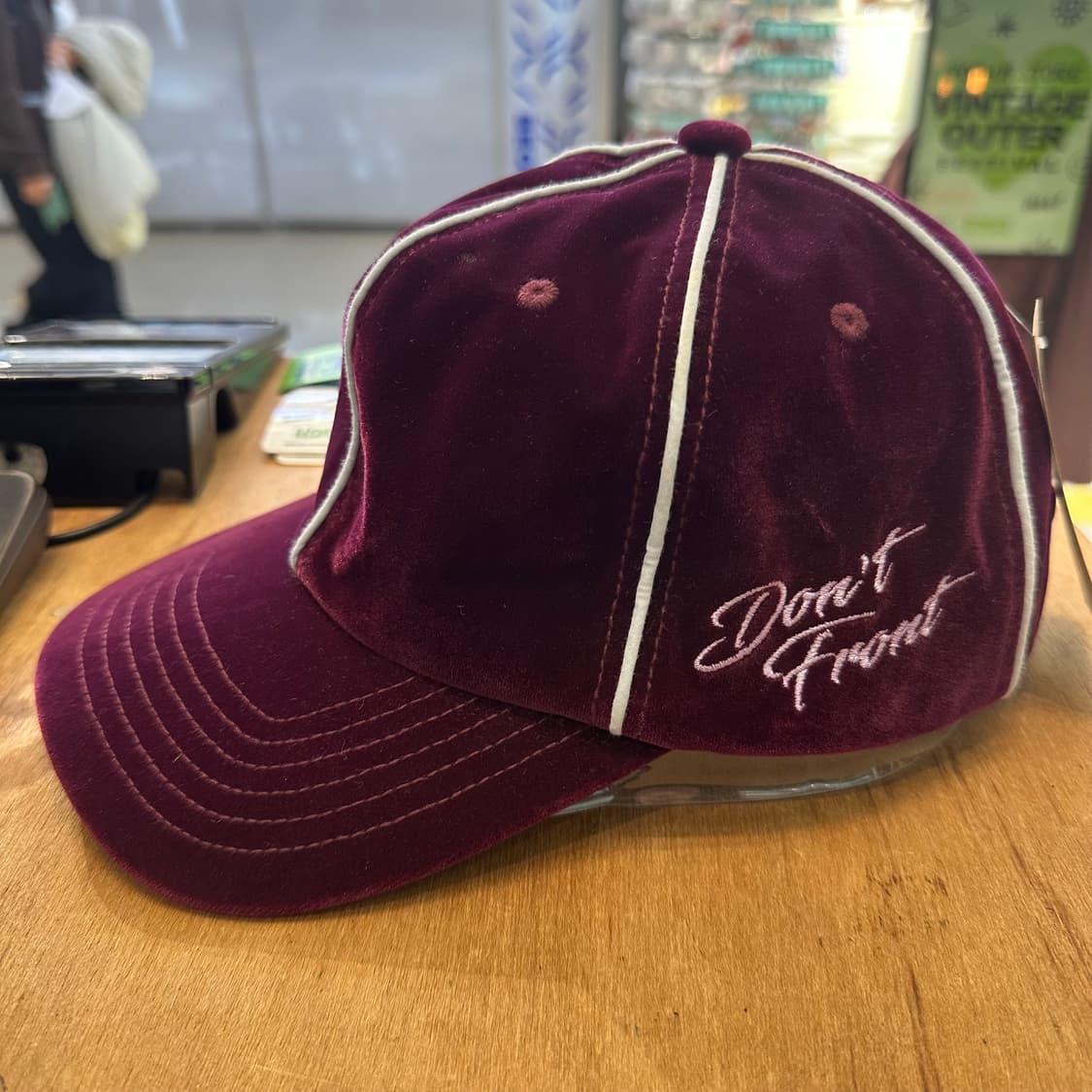 엑스라지 재팬 버건디 벨벳 캡 상품이미지3