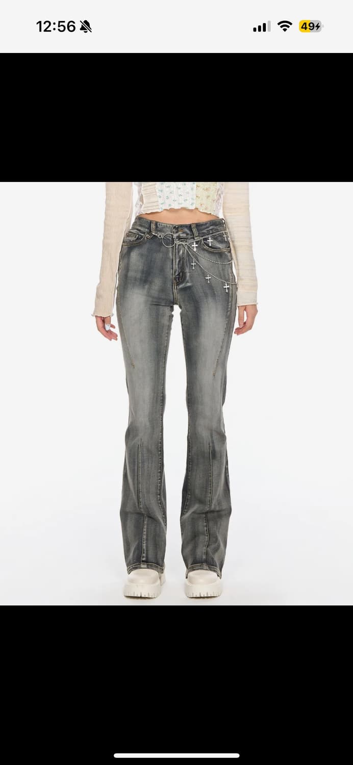 스키즘인듀싱 DARTS BOOTCUT JEANS GREY  상품이미지1