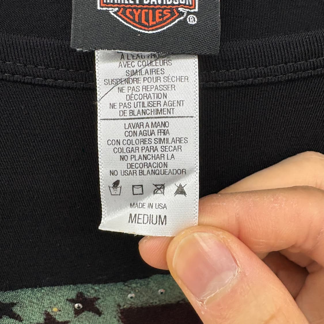 할리데이비슨 미국 국기 블랙 티셔츠 여성 M 상품이미지5