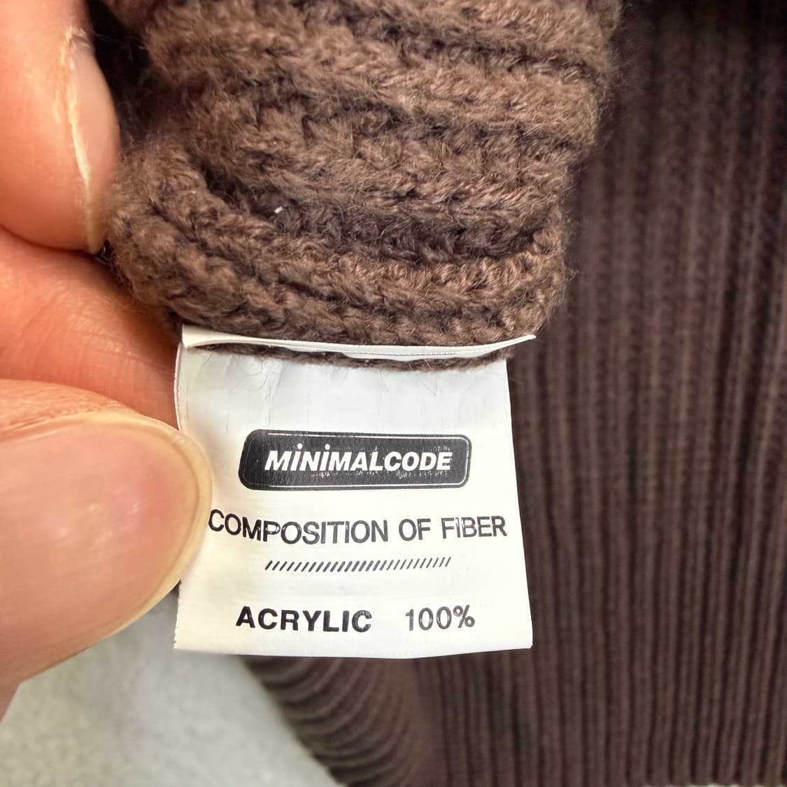 M 미니멀코드 세미오버 라운드 니트 0401T 상품이미지4