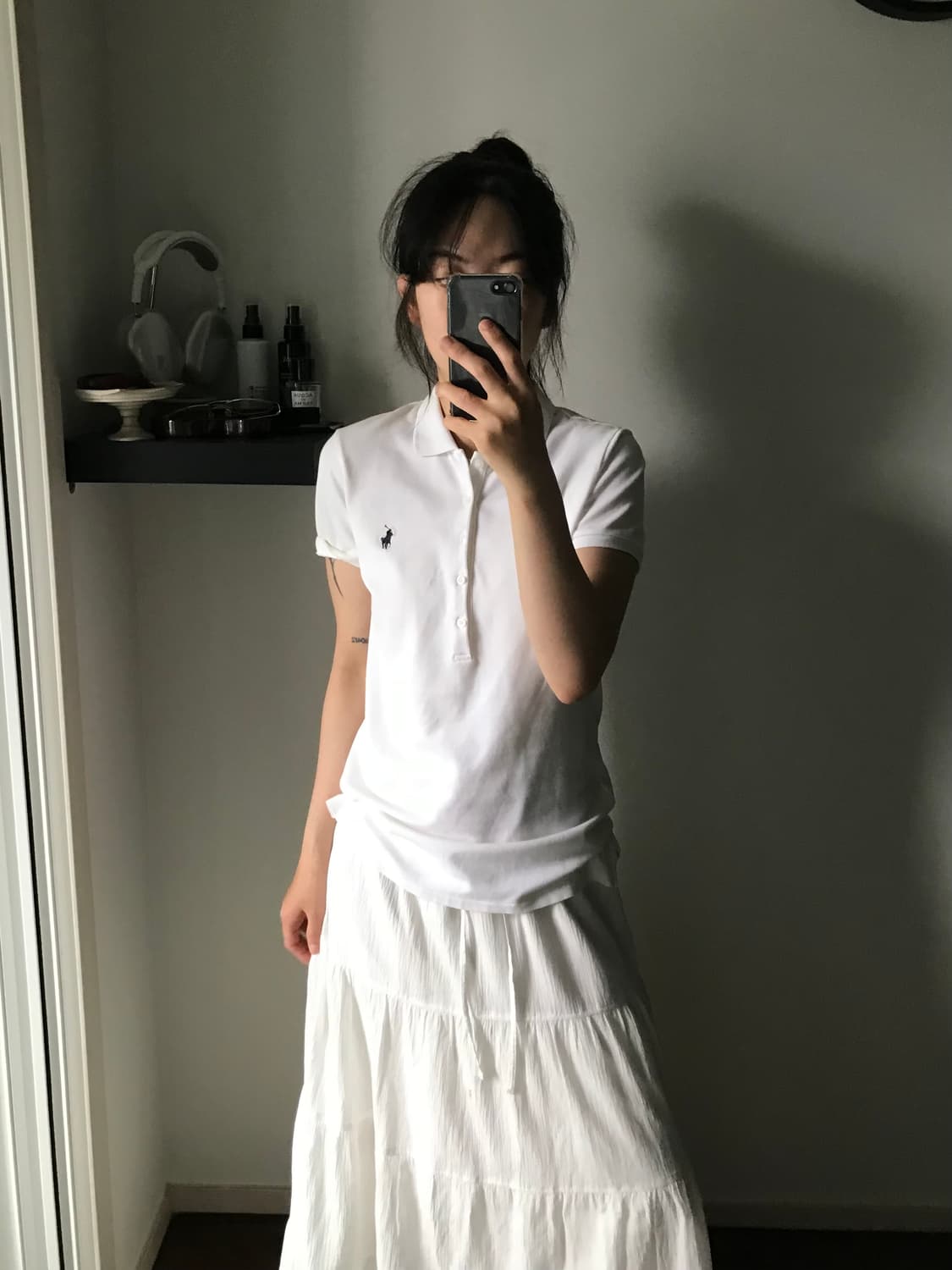 폴로 랄프로렌 포니 로고 화이트 피케티 상품이미지1