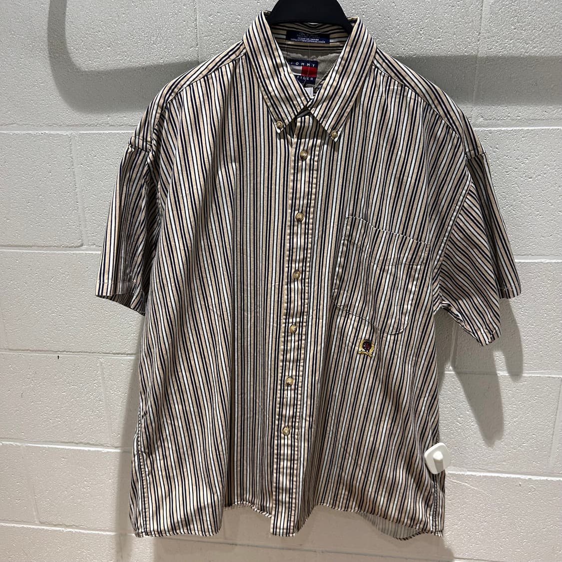 Tommy Hilfiger Logo Stripe Shirts 상품이미지4