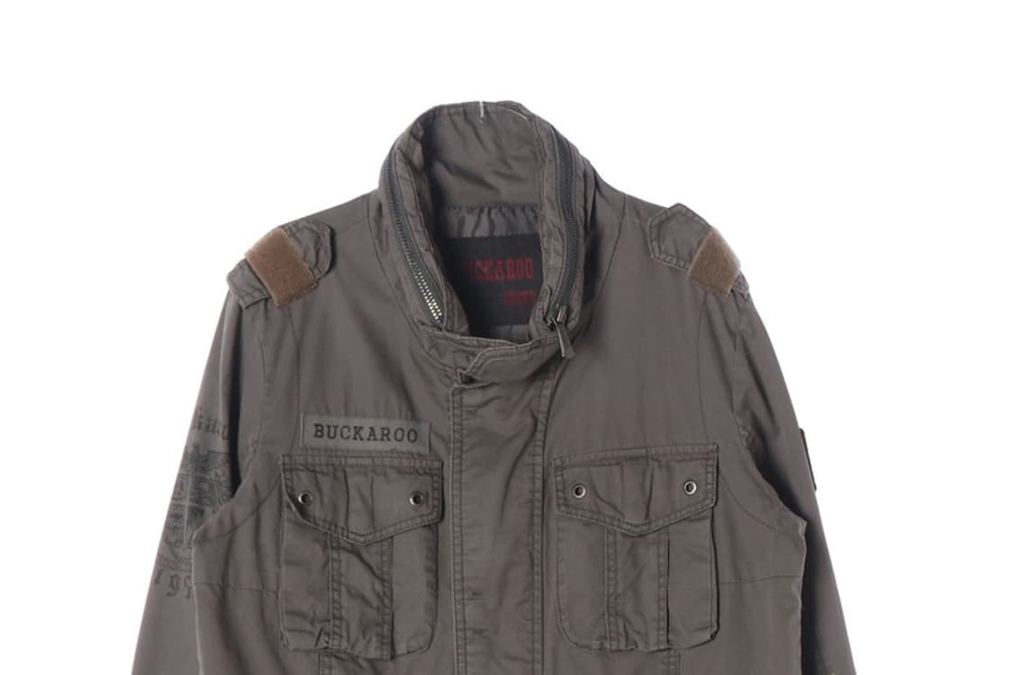 버커루 빈티지 워싱 밀리터리 하이넥 야상 자켓 L 상품이미지3