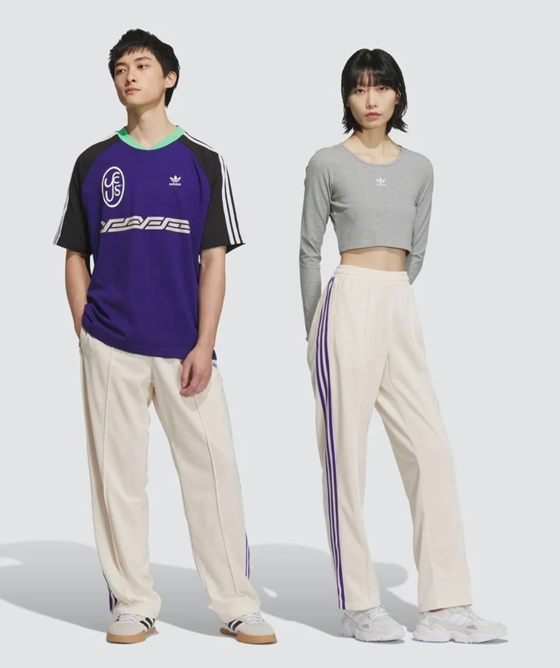 새상품) 아디다스 남녀공용 BB트랙팬츠-화이트퍼플 상품이미지2