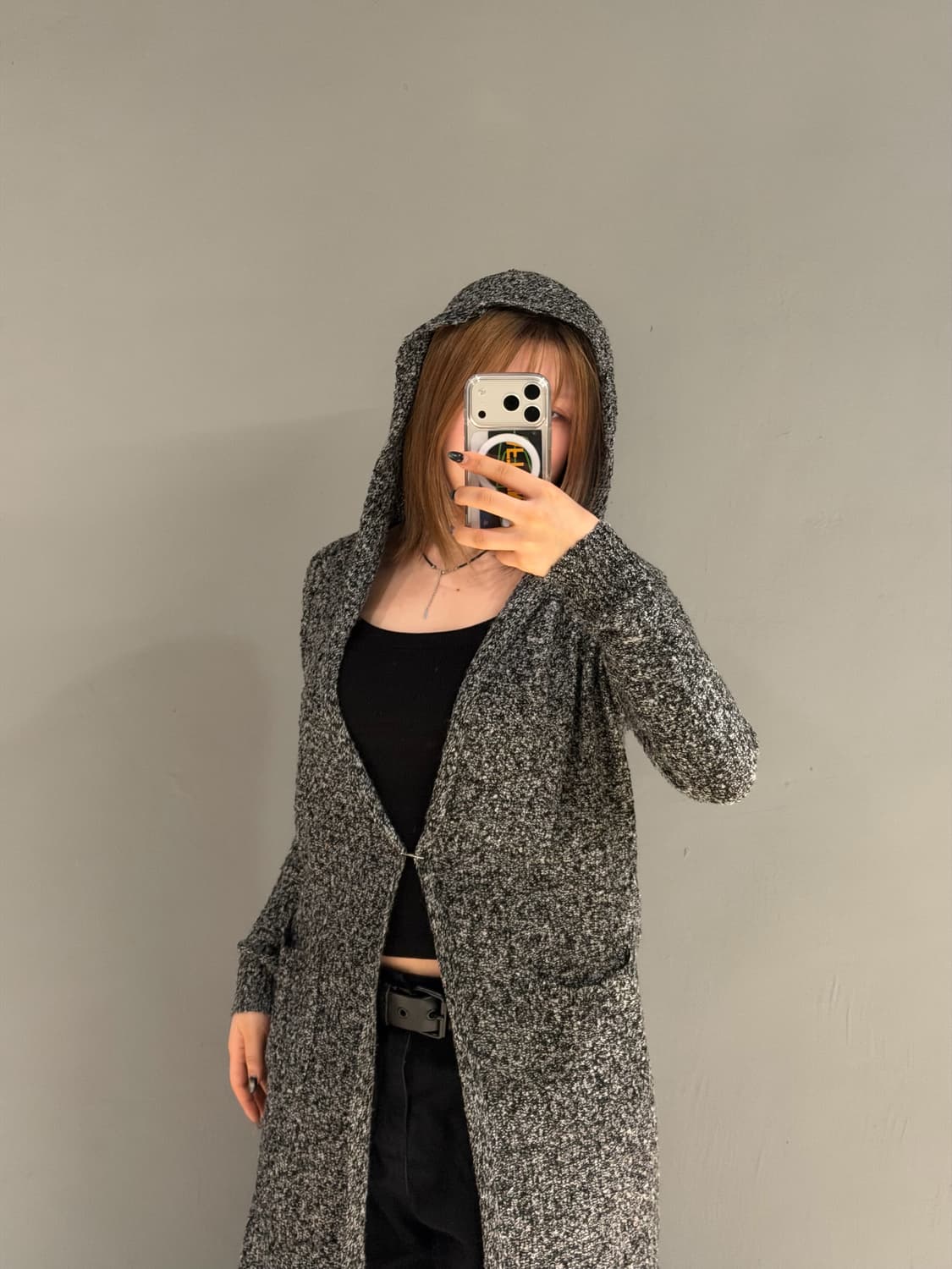 bokashi pocket hood cardigan 상품이미지4