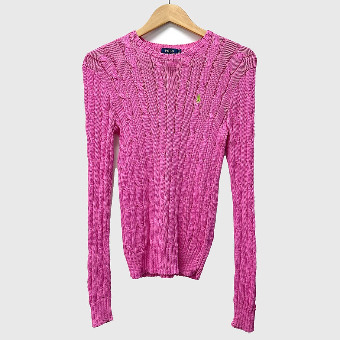 폴로 랄프로렌 라운드넥 크루넥 케이블 니트 코튼 스웨터 여성 S 상품이미지1