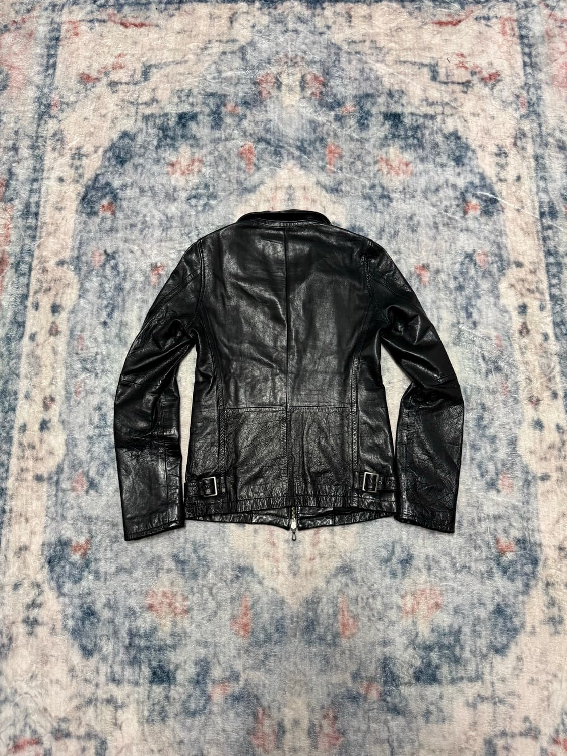 Schlussel 00s lamb skin rider jacket 상품이미지7