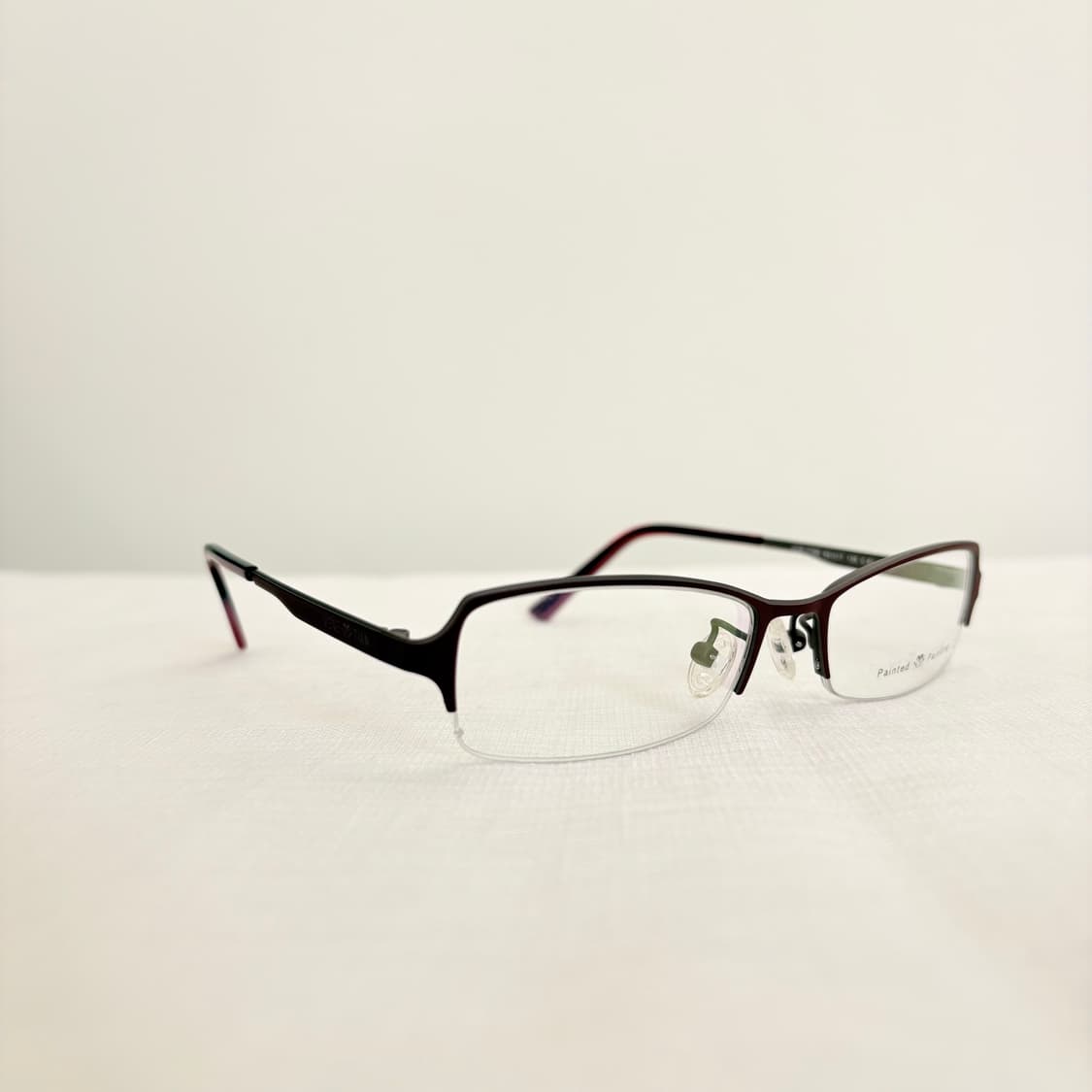 VENETIAN 무광 레드 반무테 빈티지안경 상품이미지2