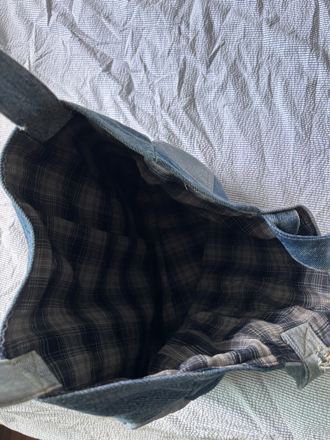 칼하트 × 빈티지데님 – 하나뿐인 리워크 토트백 상품이미지5