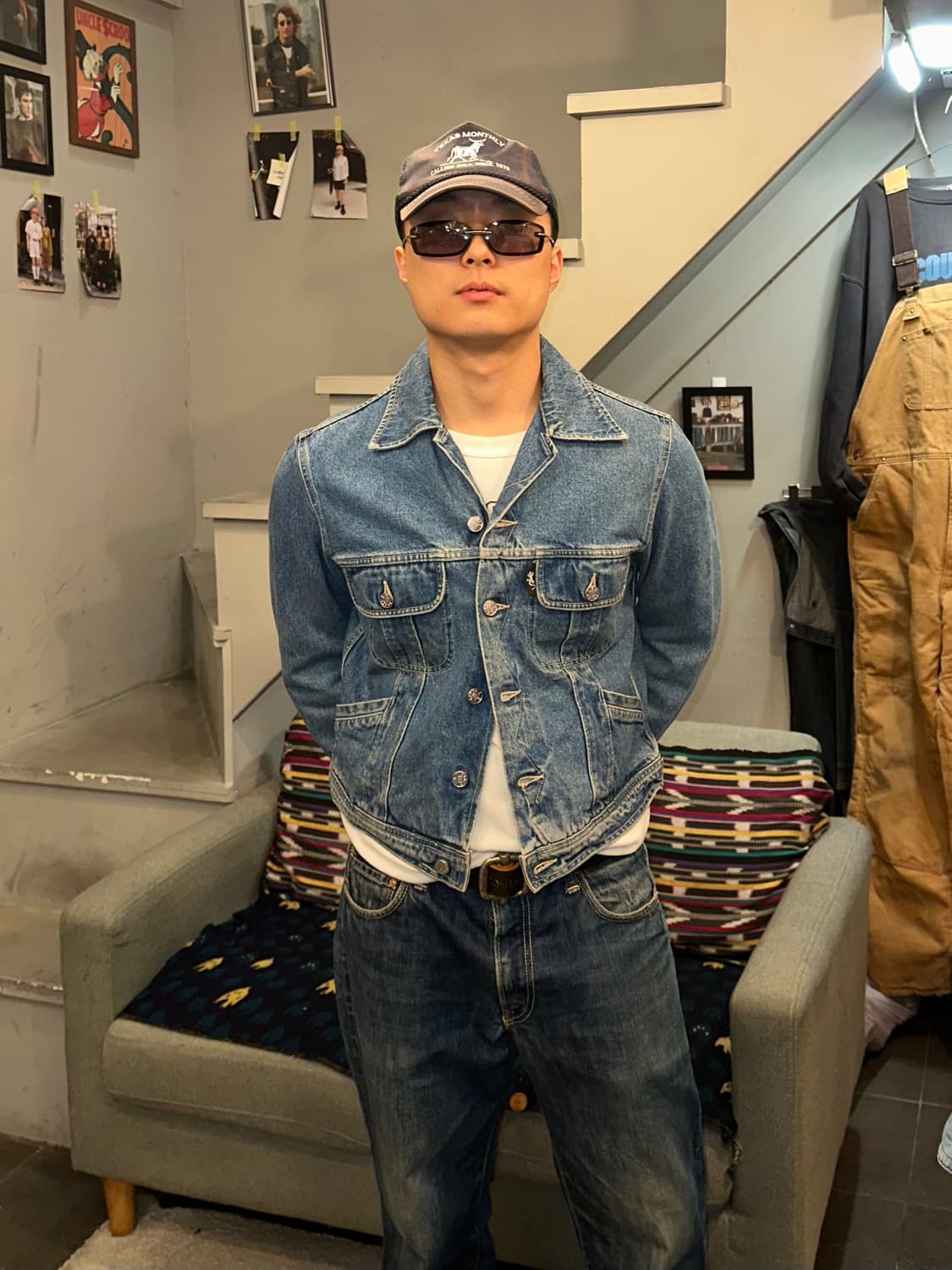 Agnes B jeans sport denim trucker jacket 상품이미지2