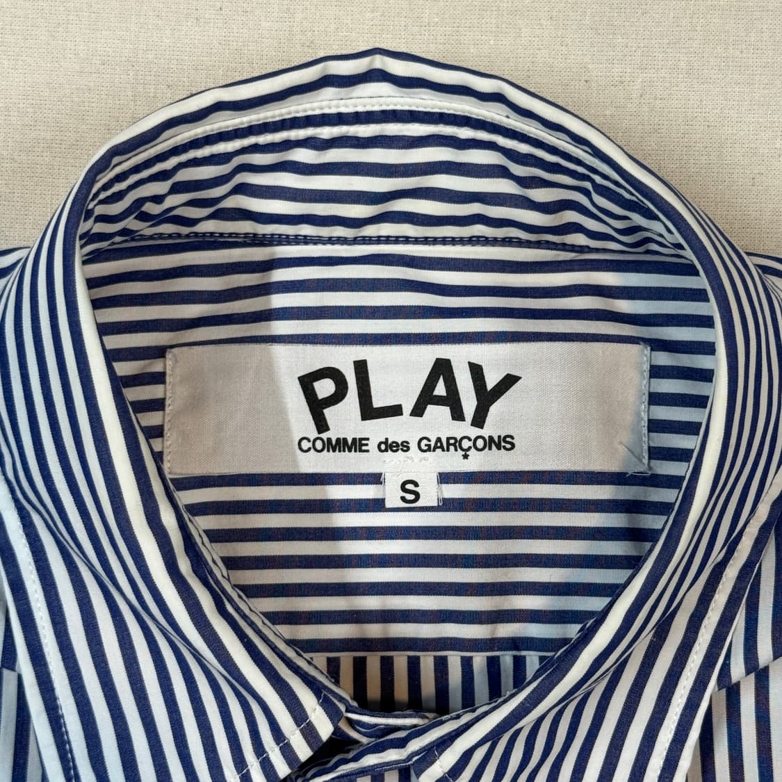 S) 꼼데가르송 플레이 하트와펜 스트라이프 포플린 셔츠 정품 상품이미지6