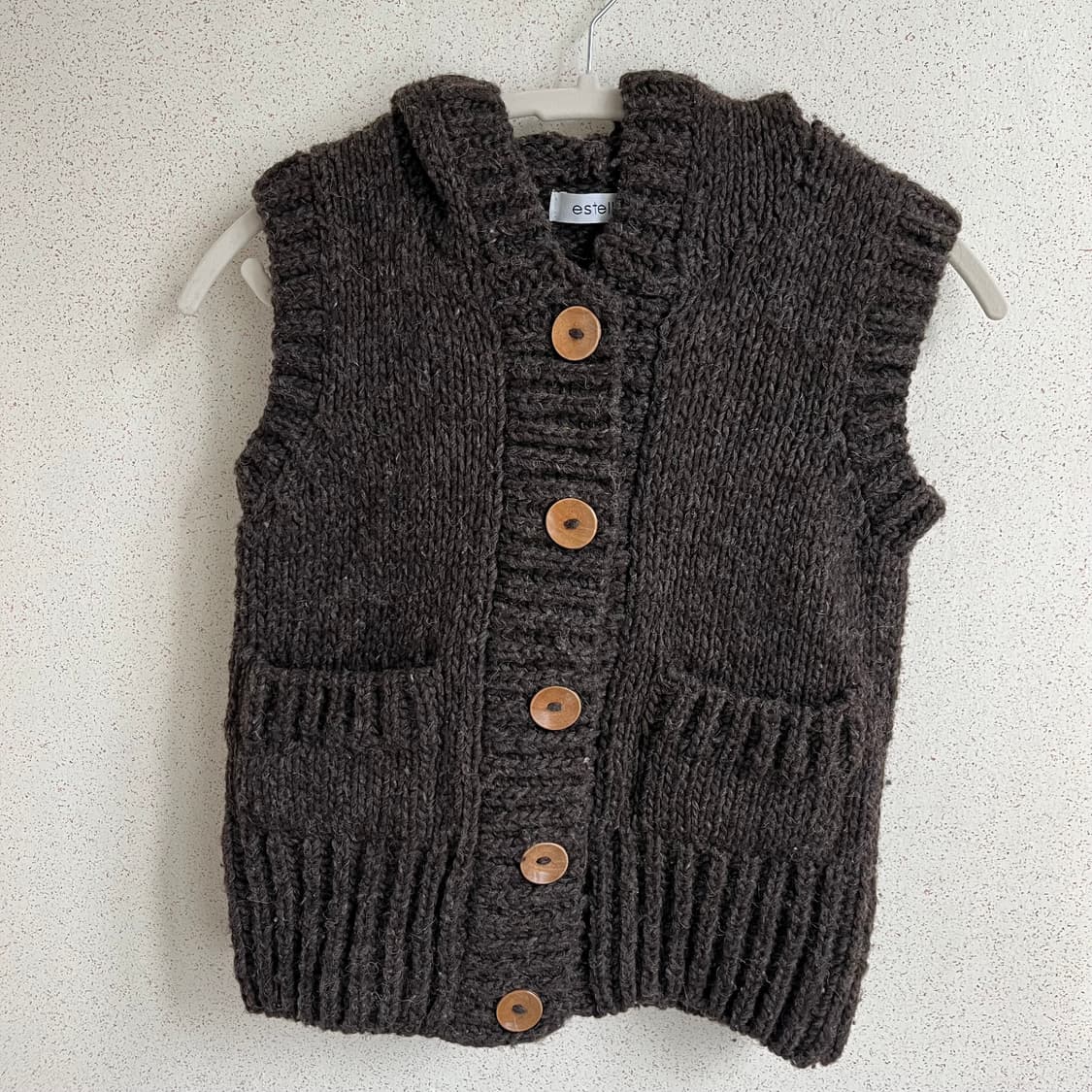 니트 후디 베스트 울 100% 상품이미지1