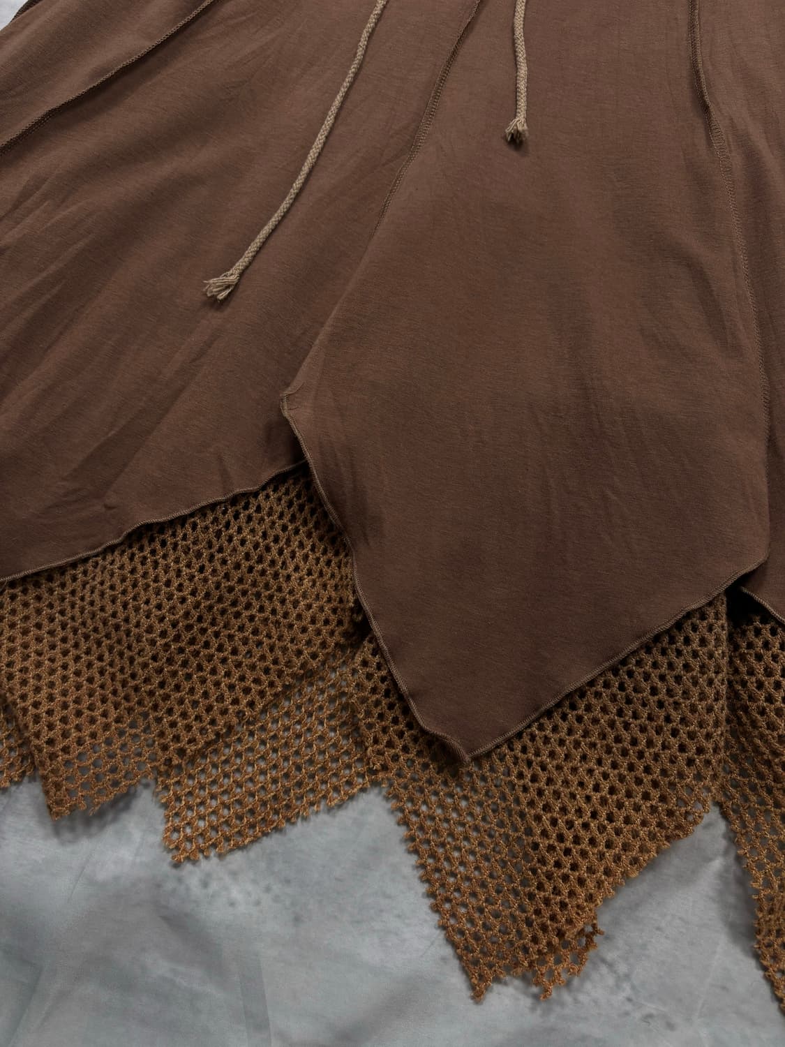 Brown Beaded Crochet Layered Skirt  상품이미지7