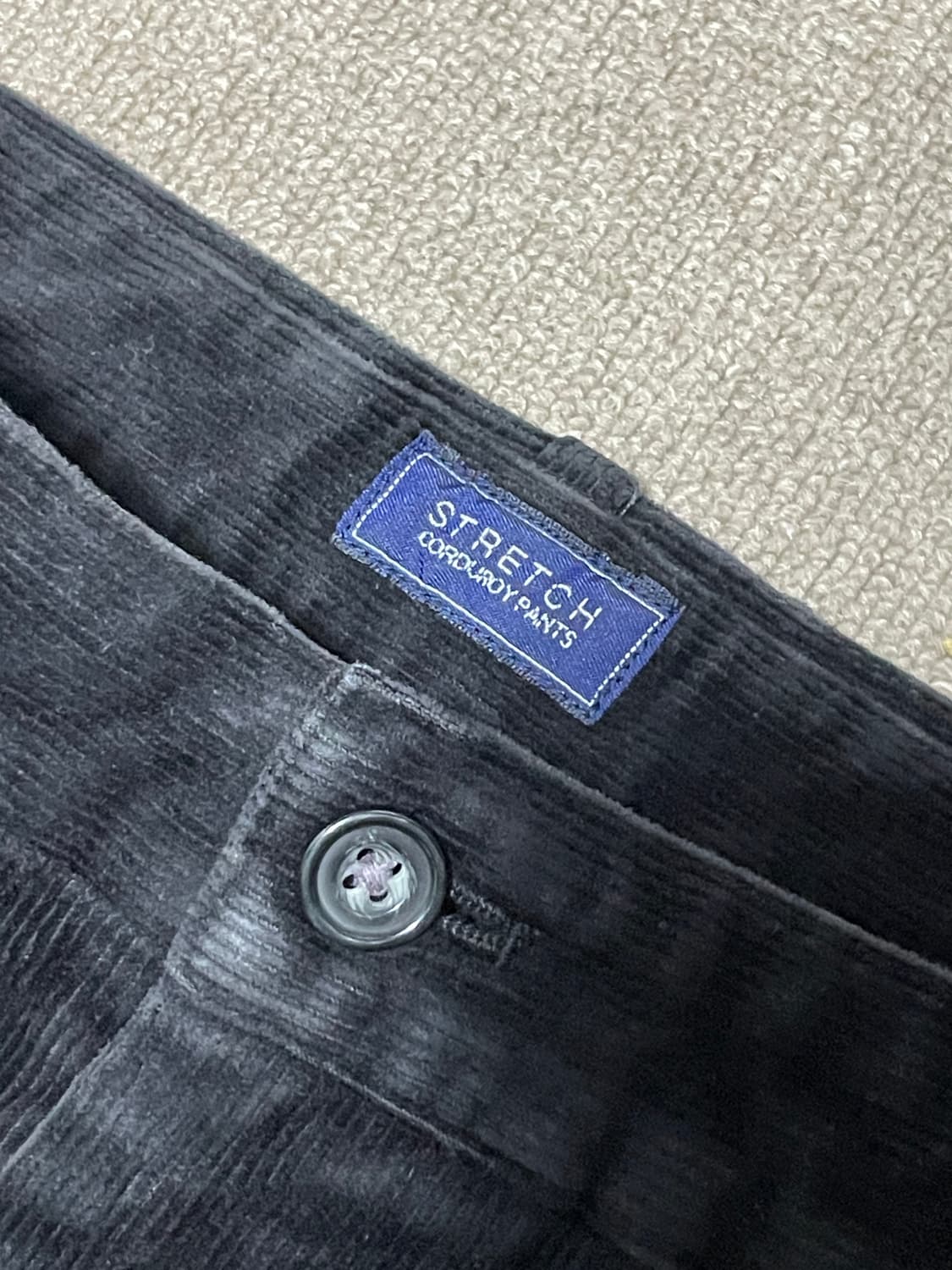 Stretch 코듀로이 블랙팬츠  J02540 상품이미지4