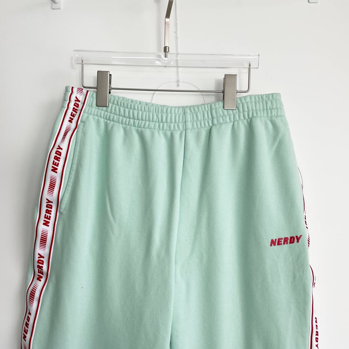 A1 널디 로고 테이프 트랙 팬츠 민트 32-35사이즈 상품이미지2