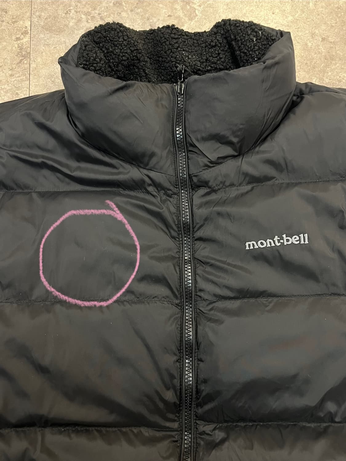 몽벨 리버시블 플리스 다운 패딩 자켓 블랙 #csz2651 상품이미지3