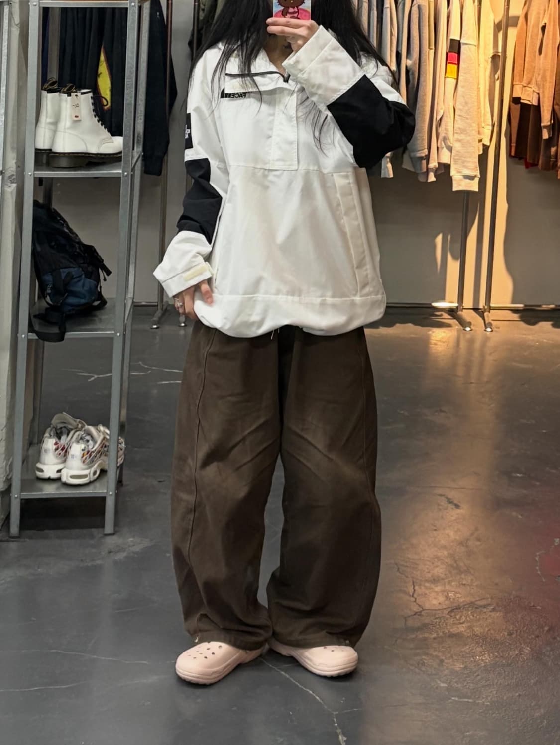 노스페이스 화이트라벨 뉴달톤 화이트 아노락 바람막이 A3117 상품이미지1