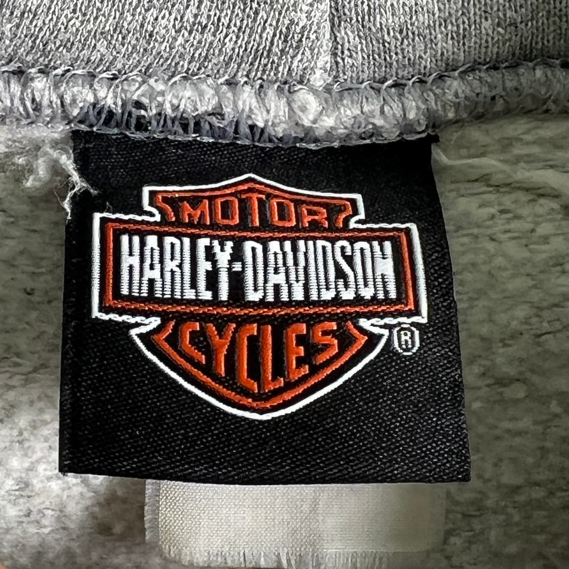 할리데이비슨 로고 프린팅 그레이 후드티 상품이미지3
