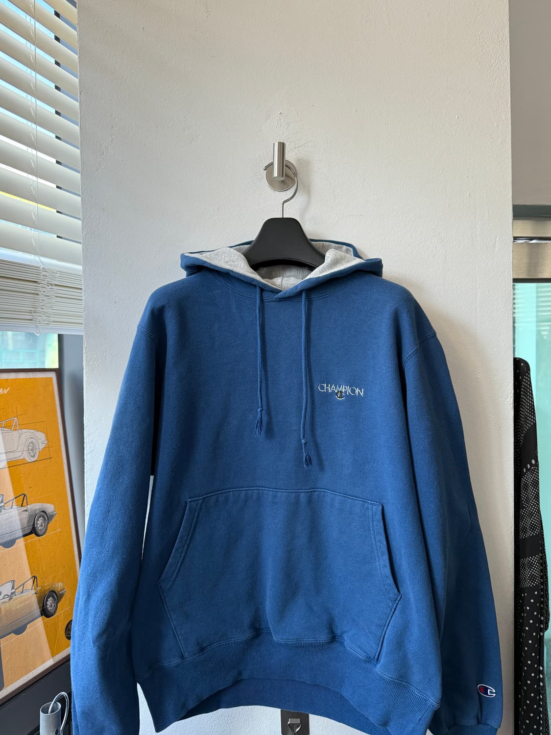 90‘s Champion Vintage Hoodie blue 상품이미지1