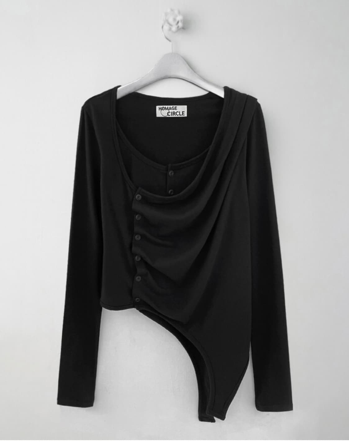 Homage circle 드레이프 가디건 블랙 무채색 gomme 꼼데깔 상품이미지1