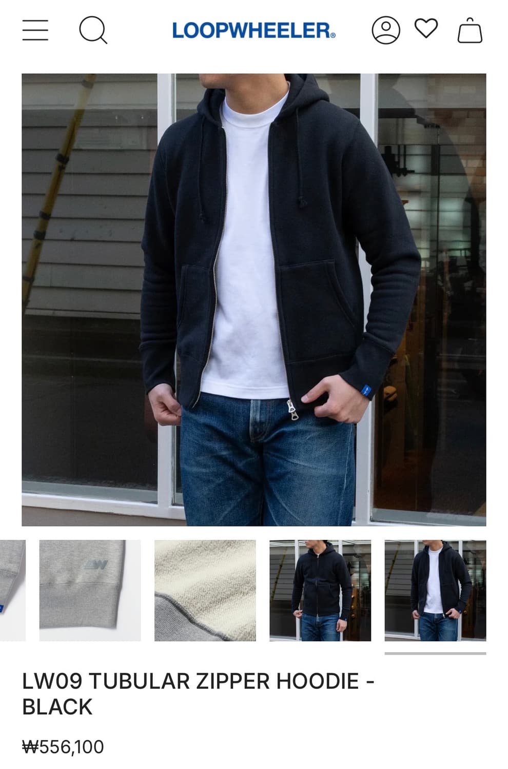 loopwheeler 투웨이 후드집업 상품이미지6