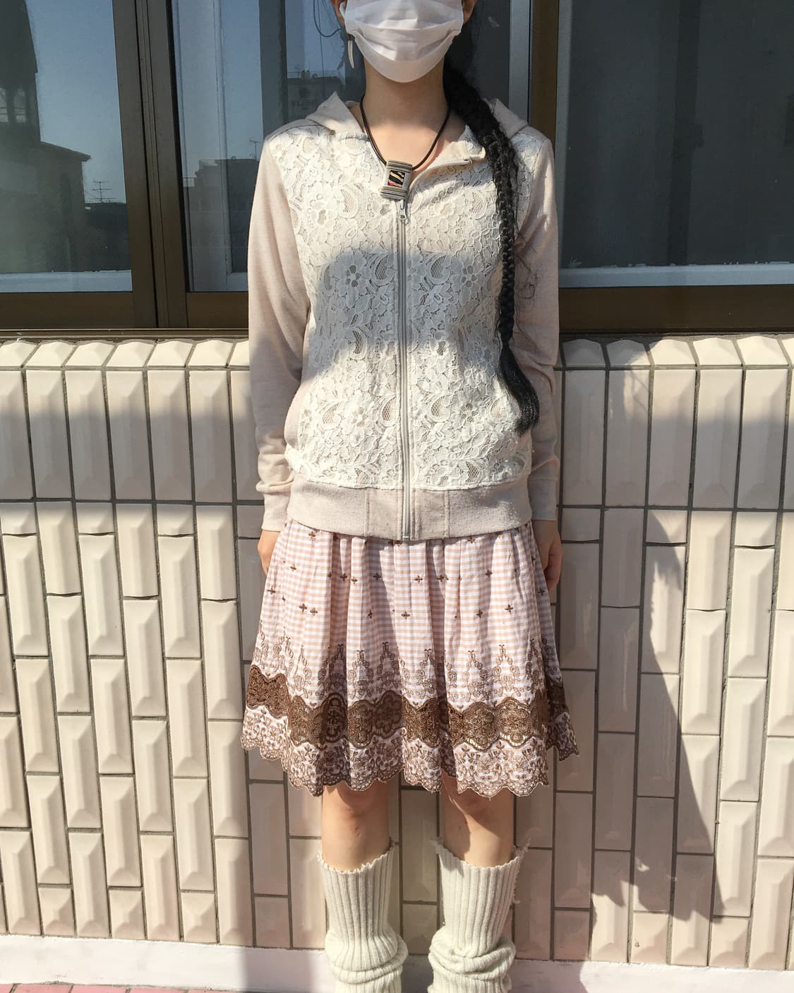 Lace trimming hood zip up 상품이미지8